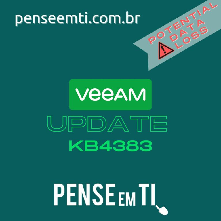 Update de Segurança – Veeam Backup for Cloud Solutions Potential Data Loss