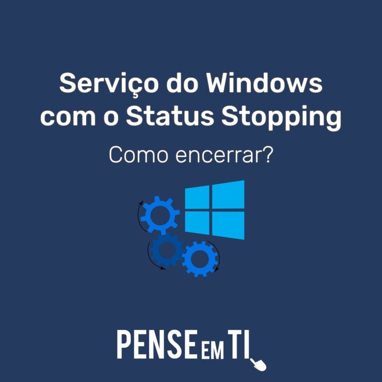 Serviço do Windows com o Status Stopping